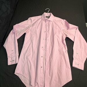 Calvin Klein pink button front dress shirt men's Size 14 1/2   32/33